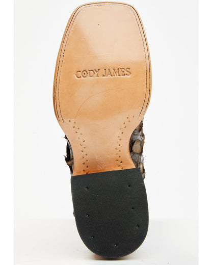 Cody James Men's Exotic Pirarucu Western Boots - Broad Square Toe