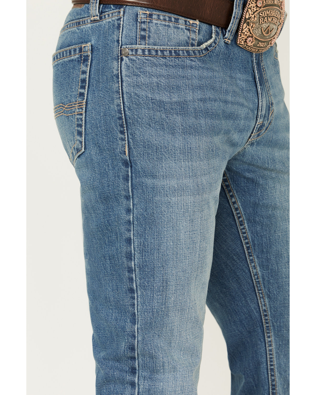 Cody James Men's Roughstock Wash Jackson Slim Straight Rigid Denim Jea