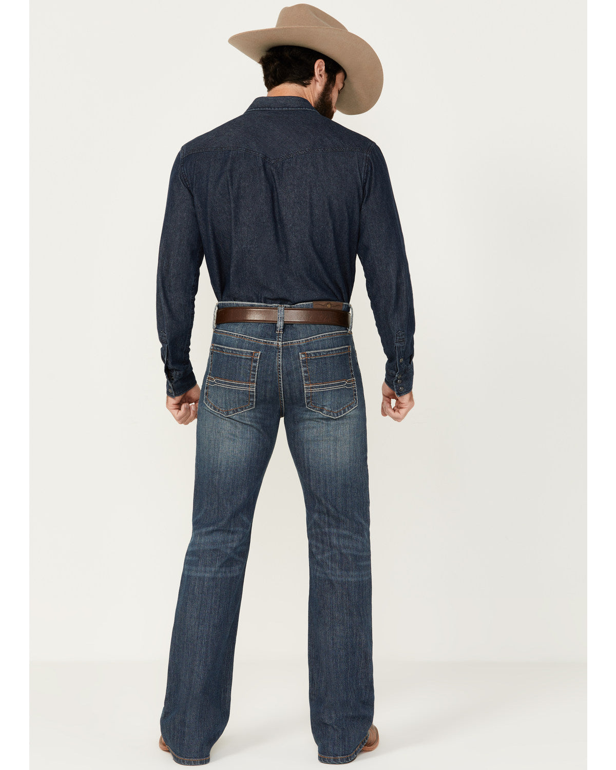 Cody James Men's Colton Wash Duke Relaxed Bootcut Stretch Denim Jeans