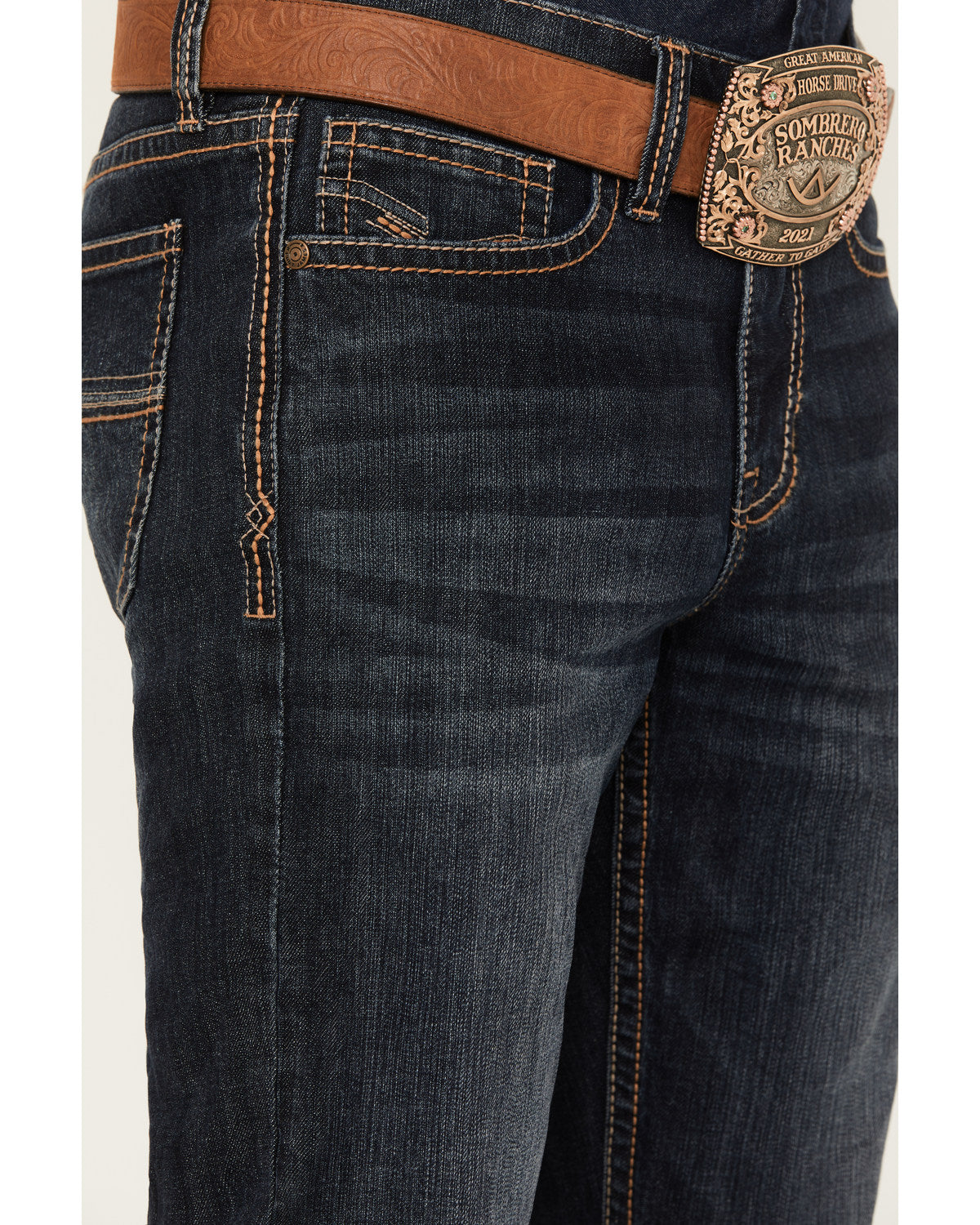 Cody James Men's Shadow Wash Jackson Slim Straight Stretch Denim Jeans