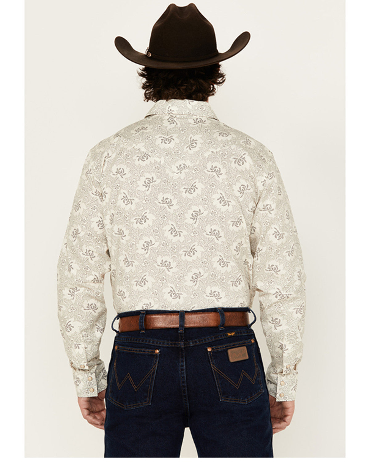 Cody James Men's Treven Floral Print Long Sleeve Snap Western Shirt -