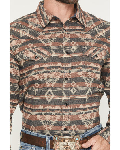 Cody James Men's Ironwood Southwestern Long Sleeve Snap Flannel Shirt