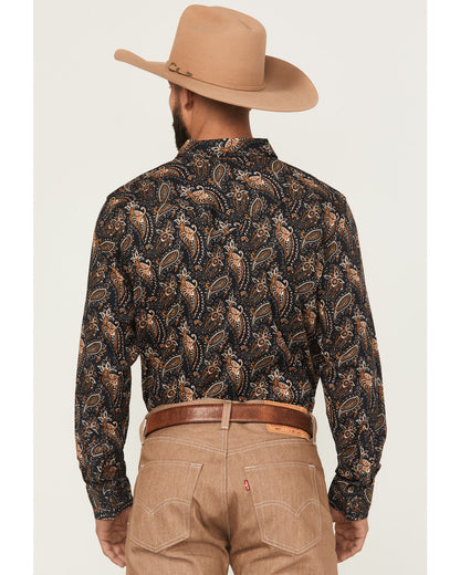 Cody James Men's Desert Dapper Paisley Print Long Sleeve Snap Western