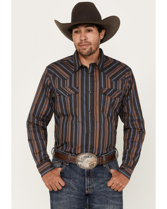 Cody James Men's Finals Day Striped Long Sleeve Western Snap Shirt