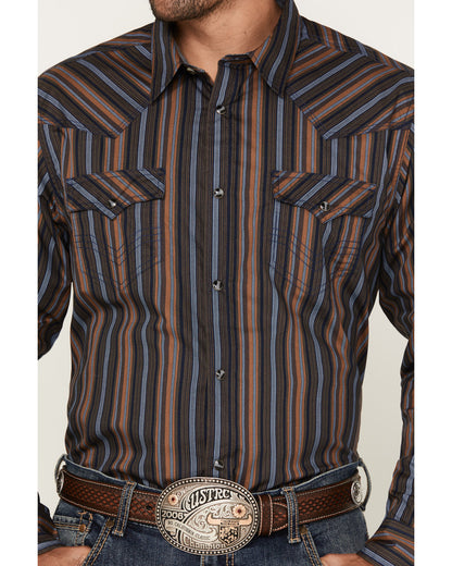 Cody James Men's Finals Day Striped Long Sleeve Western Snap Shirt