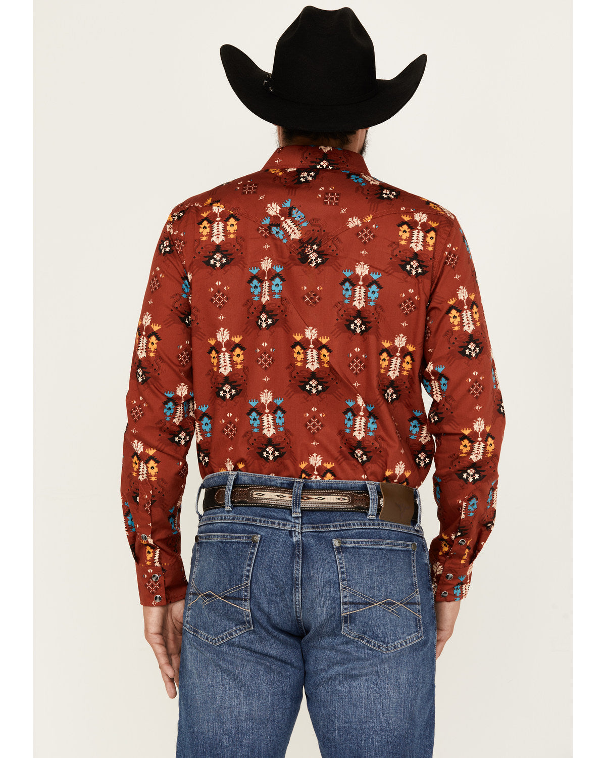 Cody James Men's Firewater Southwestern Print Long Sleeve Snap Western