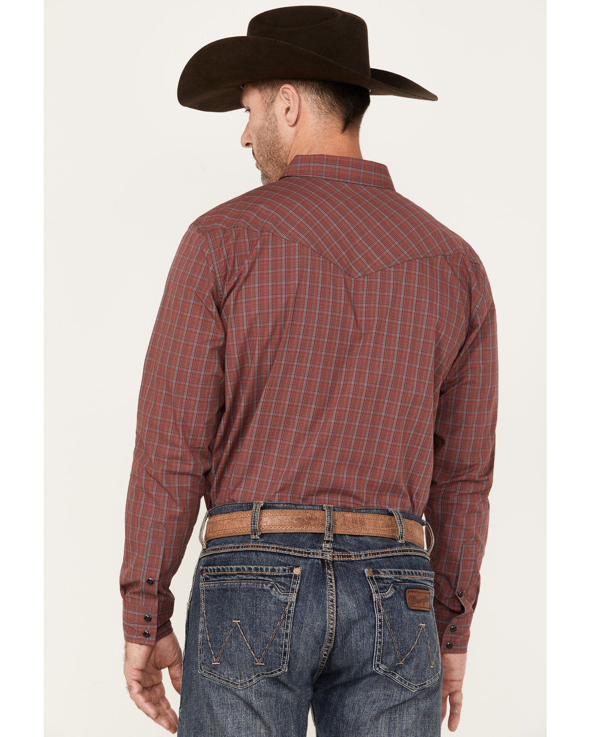 Cody James Men's Fire Mountain Long Sleeve Plaid Print Snap Western Sh