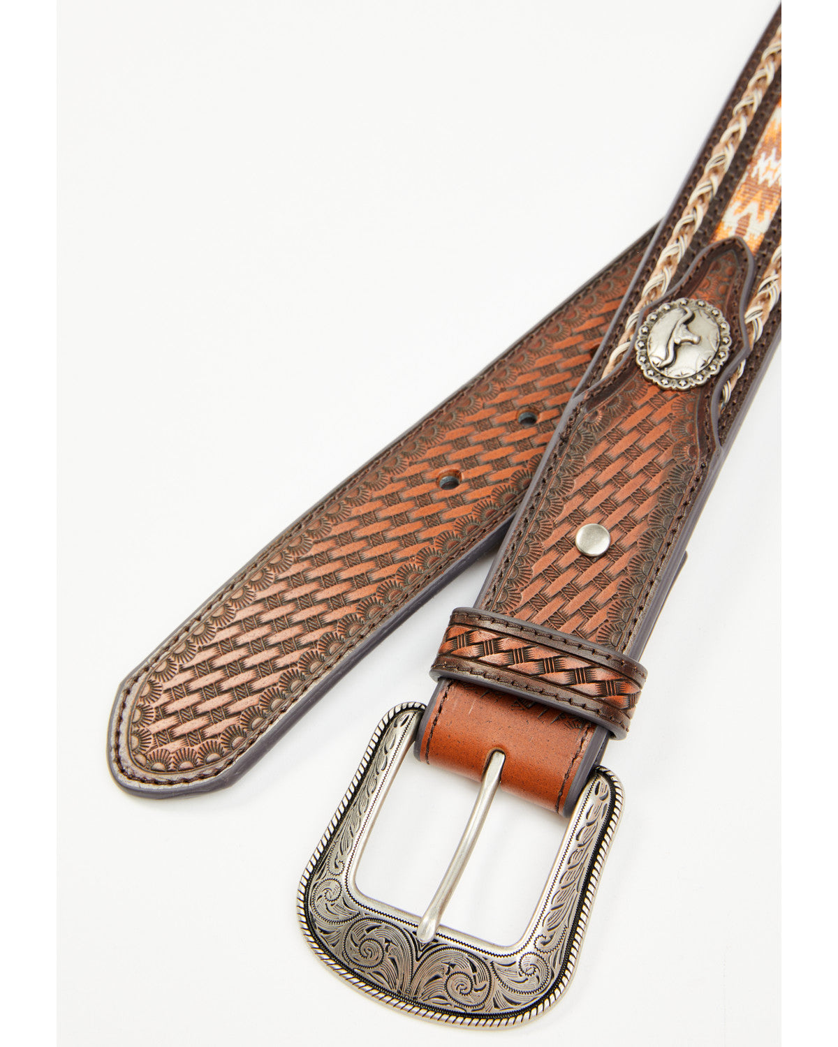 Cody James Men's Atwood Southwestern Inlay Belt