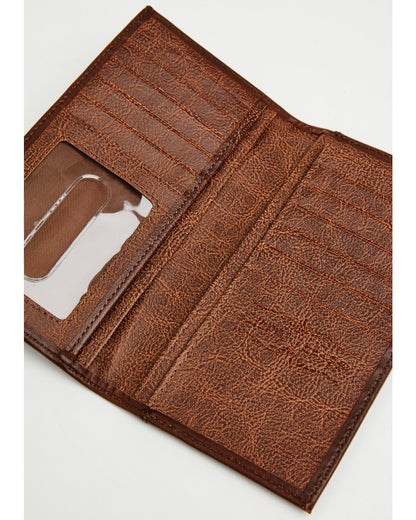 Cody James Men's Hutton Basket Weave Tooled Hair-On Bifold Rodeo Walle