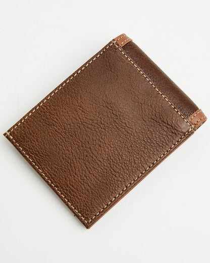 Cody James Men's Wells Basketweave Cross Leather Bifold Wallet