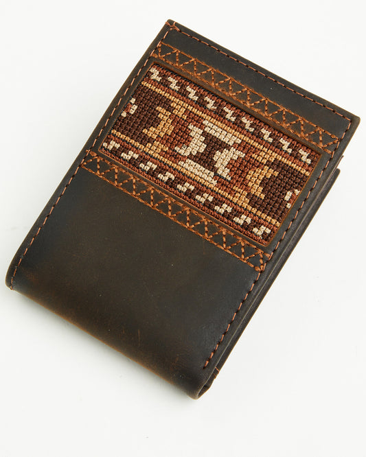 Cody James Men's Southwestern Bifold Leather Wallet