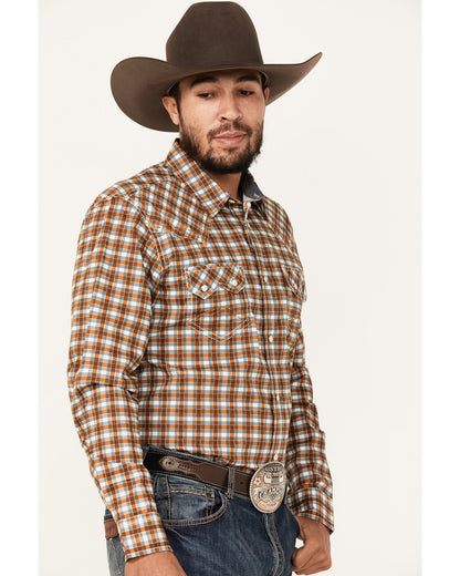 Cody James Men's Reverent Plaid Print Long Sleeve Snap Western Shirt