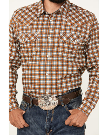Cody James Men's Reverent Plaid Print Long Sleeve Snap Western Shirt