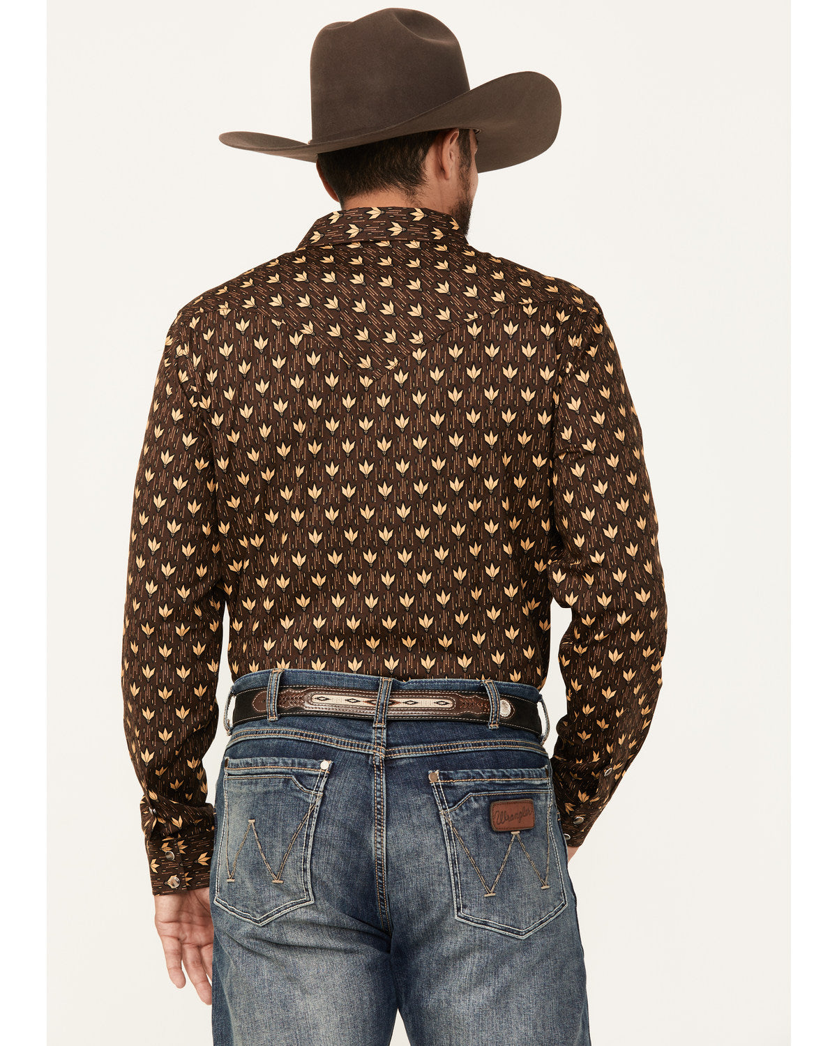 Cody James Men's Reign In Striped Print Long Sleeve Snap Western Shirt