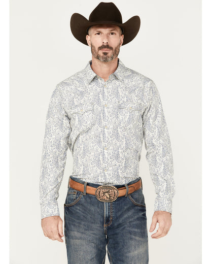 Cody James Men's Dagget Paisley Print Long Sleeve Snap Western Shirt