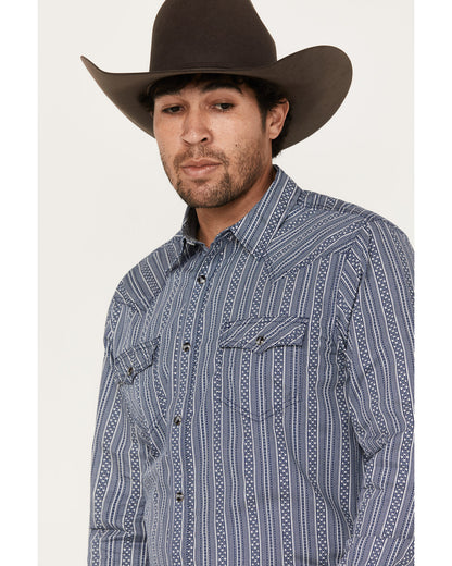 Cody James Men's Born N Raised Striped Long Sleeve Snap Western Shirt
