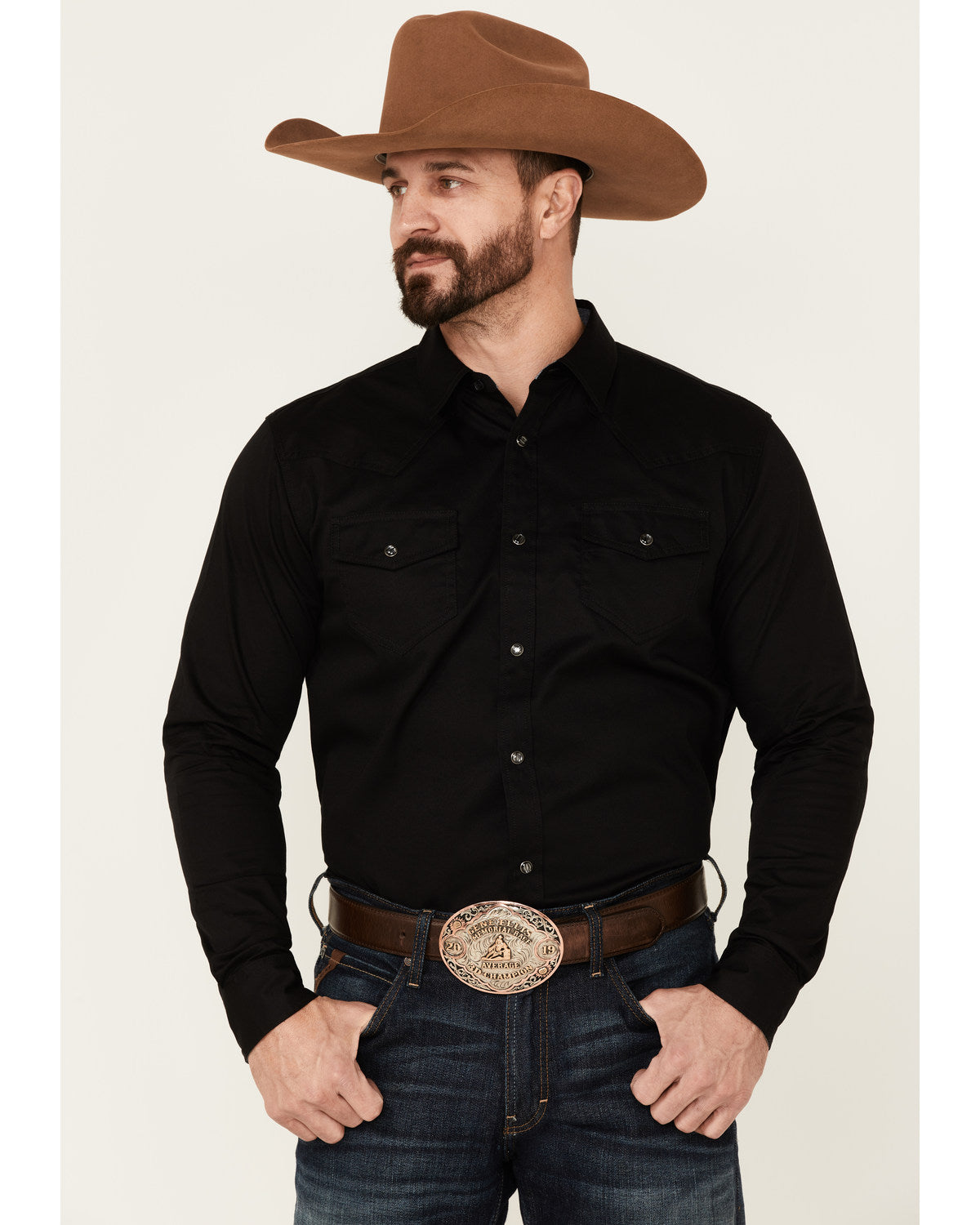 Cody James Men's Solid Treadstone Long Sleeve Pearl Snap Western Shirt
