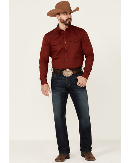 Cody James Men's Solid Treadstone Long Sleeve Pearl Snap Western Shirt