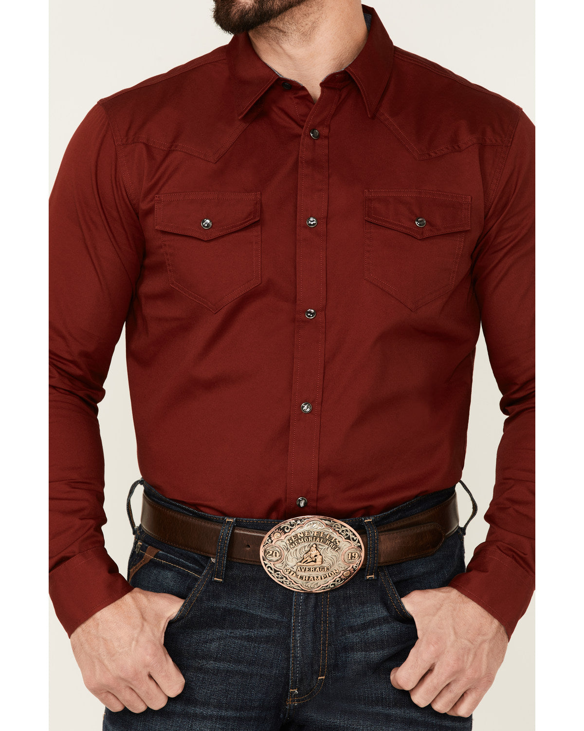 Cody James Men's Solid Treadstone Long Sleeve Pearl Snap Western Shirt