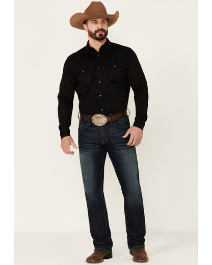 Cody James Men's Solid Treadstone Long Sleeve Pearl Snap Western Shirt