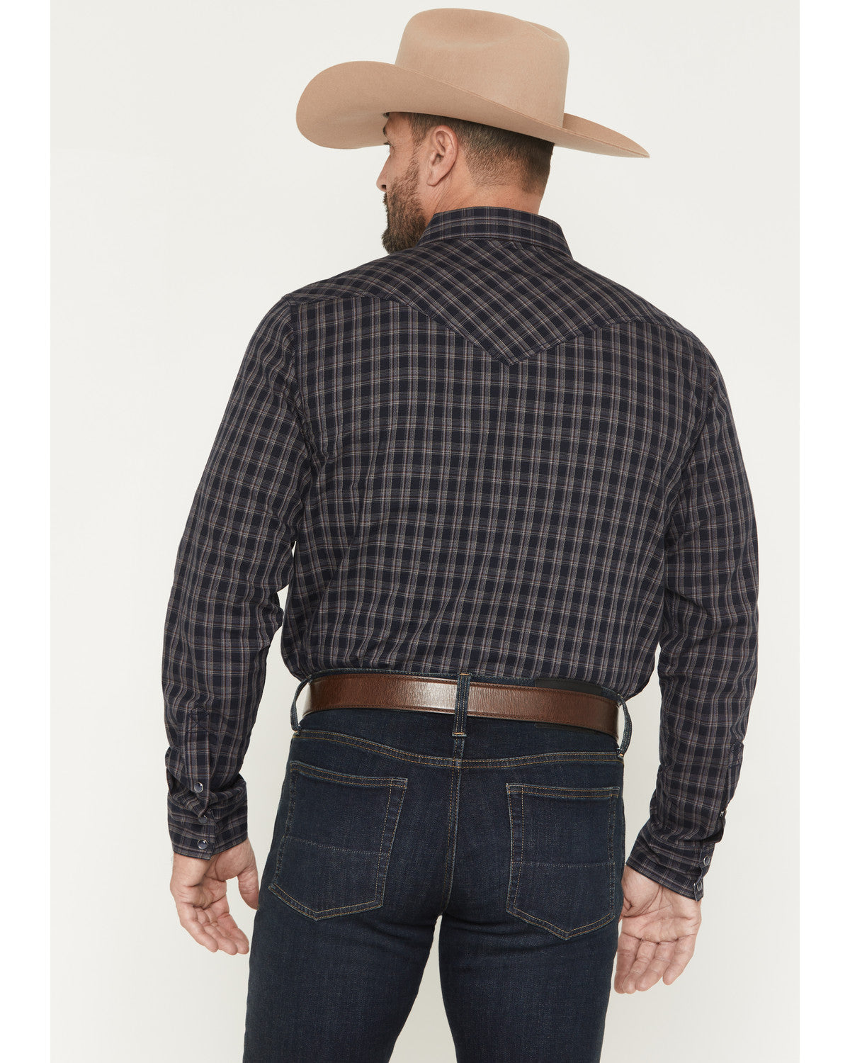 Cody James Men's Redstone Ranch Plaid Print Long Sleeve Snap Western S