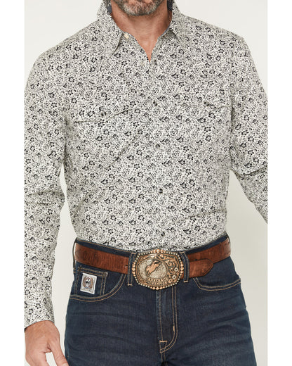 Cody James Men's Sunset Rider Floral Print Long Sleeve Snap Western Sh