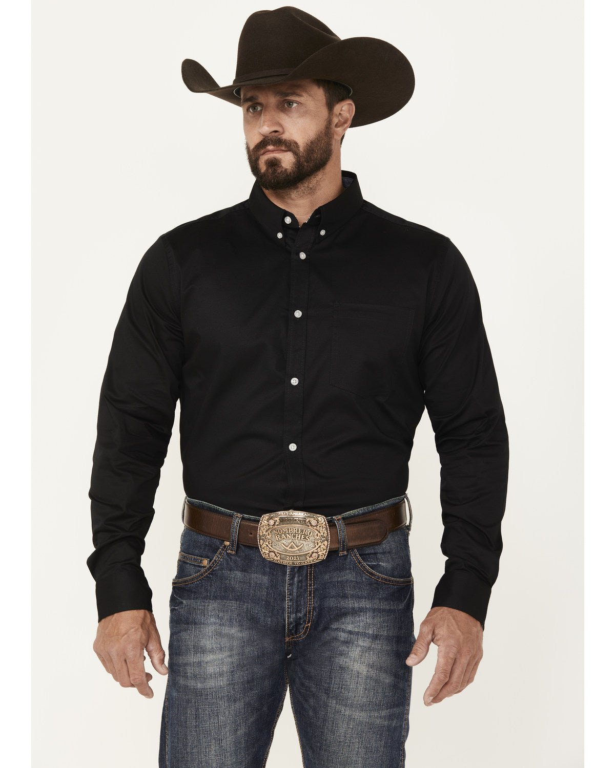 Cody James Men's Basic Twill Long Sleeve Button-Down Performance Weste
