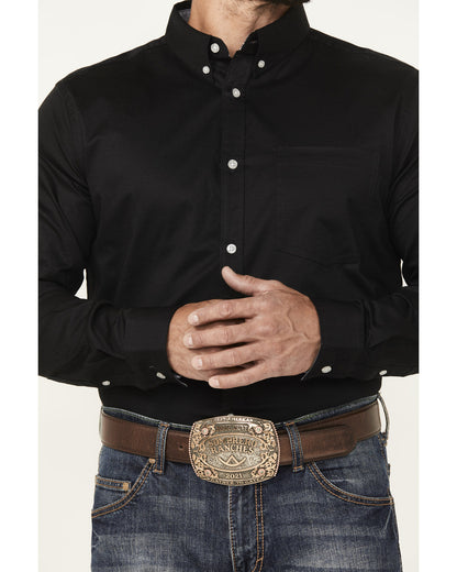 Cody James Men's Basic Twill Long Sleeve Button-Down Performance Weste