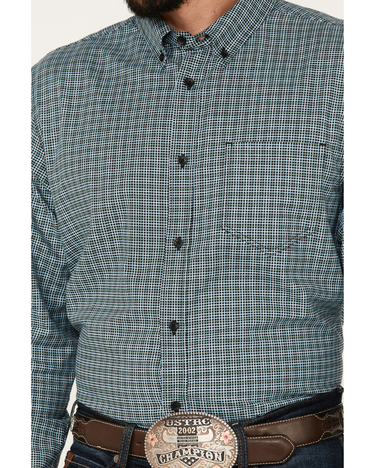Cody James Men's Small Plaid Button Down Western Shirt
