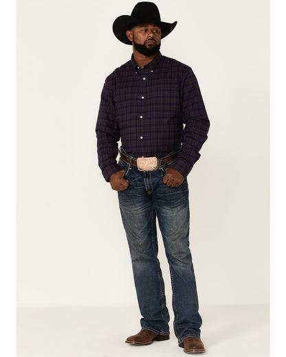 Cody James Core Brutus Dobby Geo Print Long Sleeve Button-Down Western