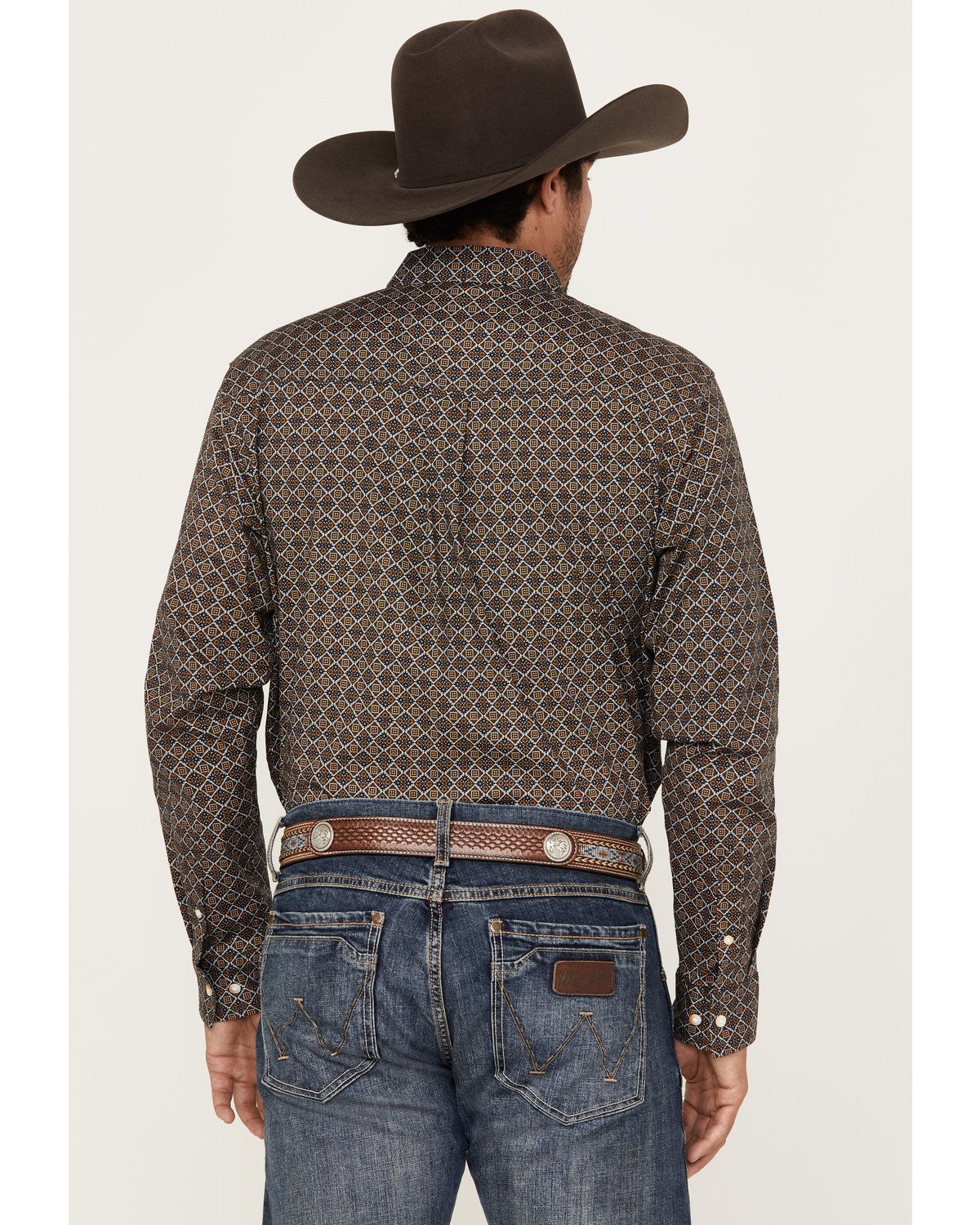 Cody James Men's Money Maker Print Long Sleeve Button-Down Western Shi
