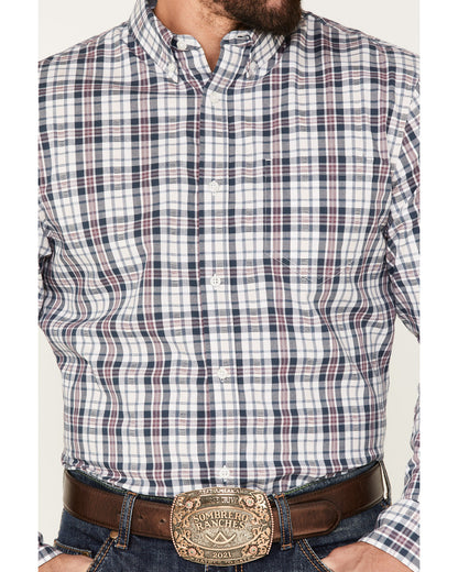 Cody James Men's Tonight Small Plaid Print Button-Down Western Shirt