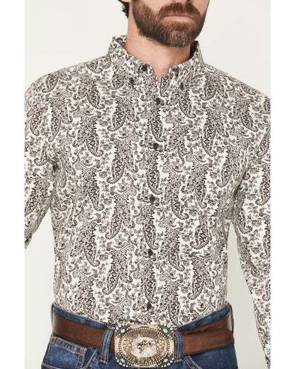 Cody James Men's Dagget 2.0 Paisley Print Long Sleeve Button-Down Stre
