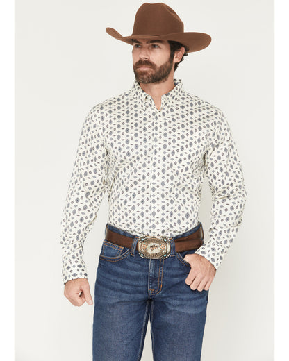 Cody James Men's Horizon View Southwestern Geo Print Long Sleeve Butto