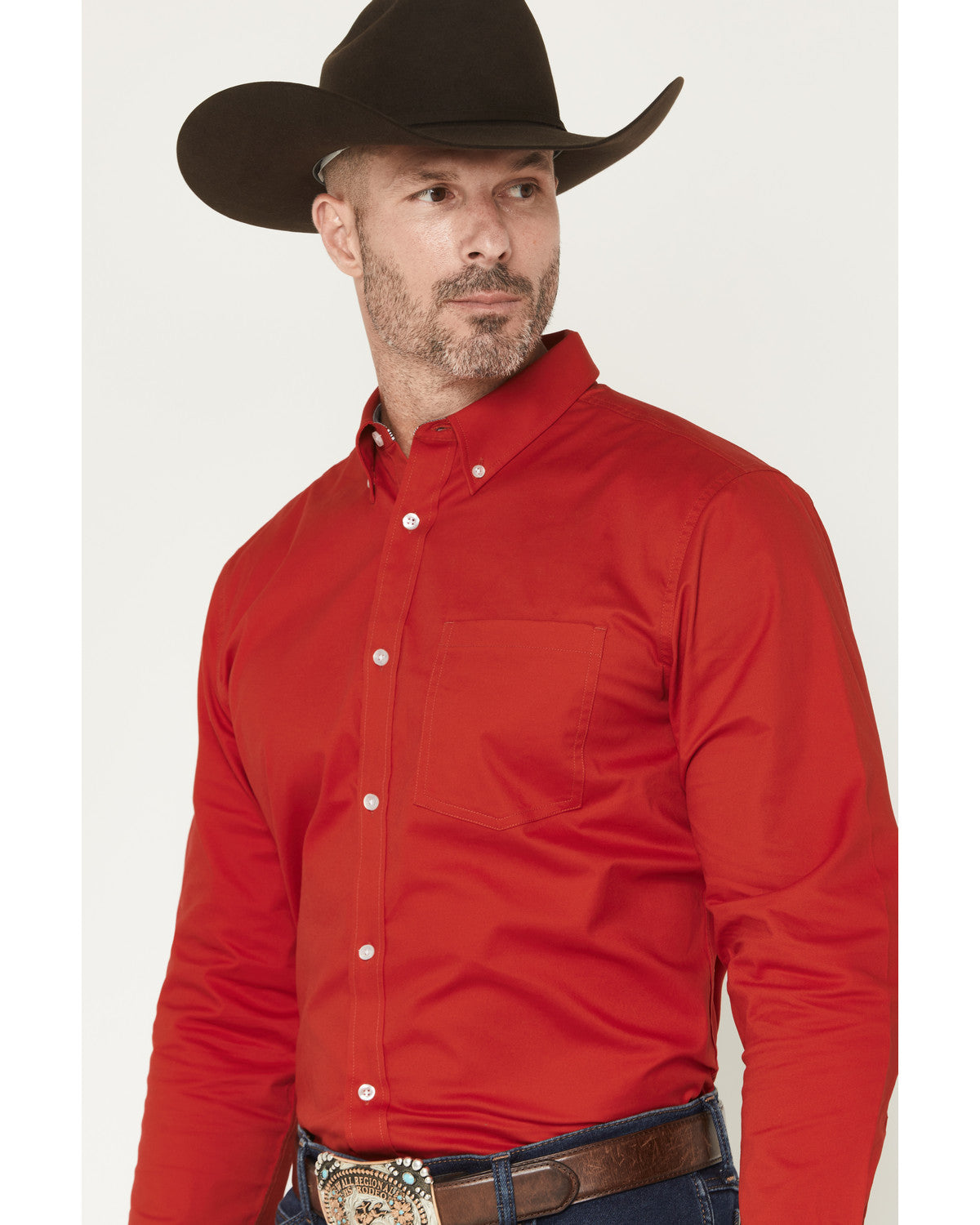 Cody James Men's Performance Twill Solid Long Sleeve Button-Down Stret