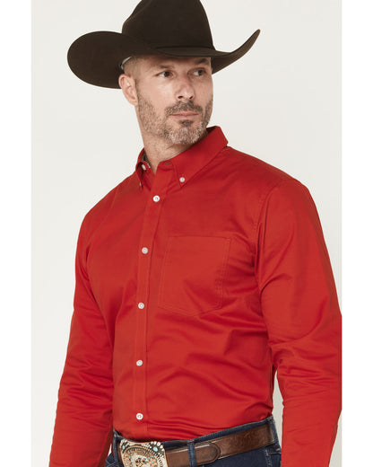 Cody James Men's Performance Twill Solid Long Sleeve Button-Down Stret