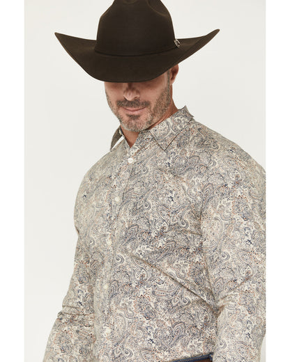 Cody James Men's Neverland Paisley Print Long Sleeve Button-Down Stret