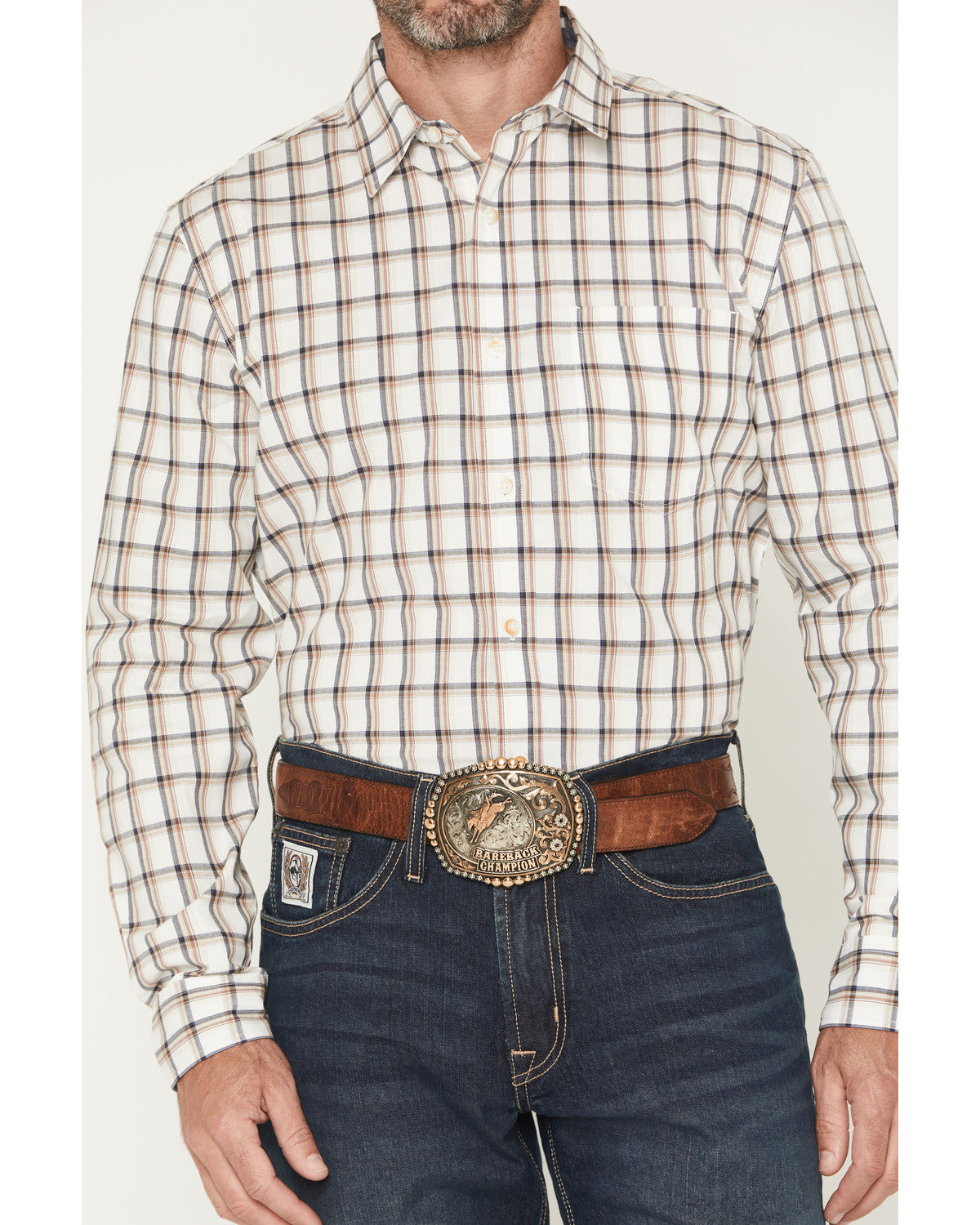 Cody James Men's Vista Range Plaid Print Long Sleeve Button-Down Weste