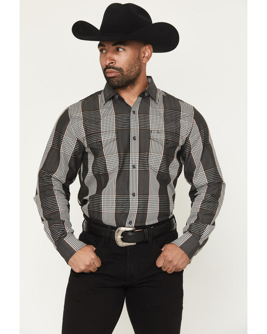 Cody James Black 1978® Men's Ace Plaid Print Long Sleeve Button-Down W