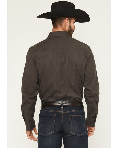 Cody James Black 1978® Men's Cluny Tonal Striped Long Sleeve Button-Do