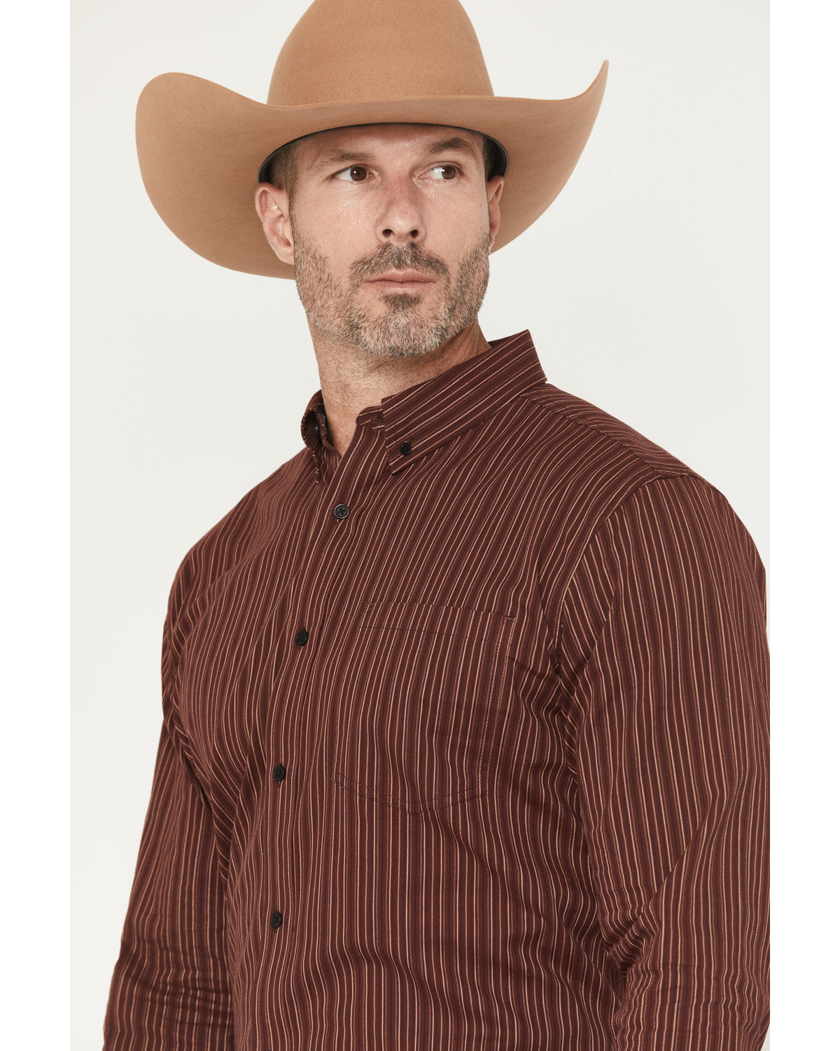 Cody James Men's Wildfire Stripe Print Long Sleeve Button-Down Stretch