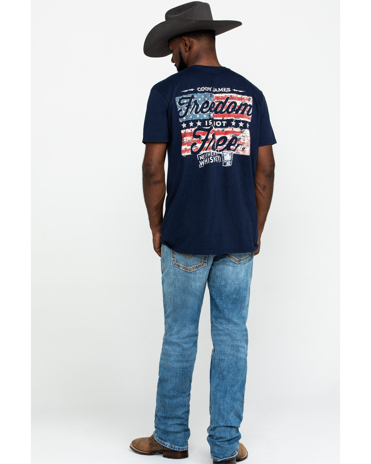Cody James Men's Clover Leaf Wash Jackson Slim Straight Stretch Denim