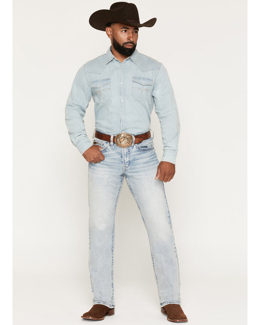 Cody James Men's Austin Wash Yukon Relaxed Straight Stretch Denim Jean