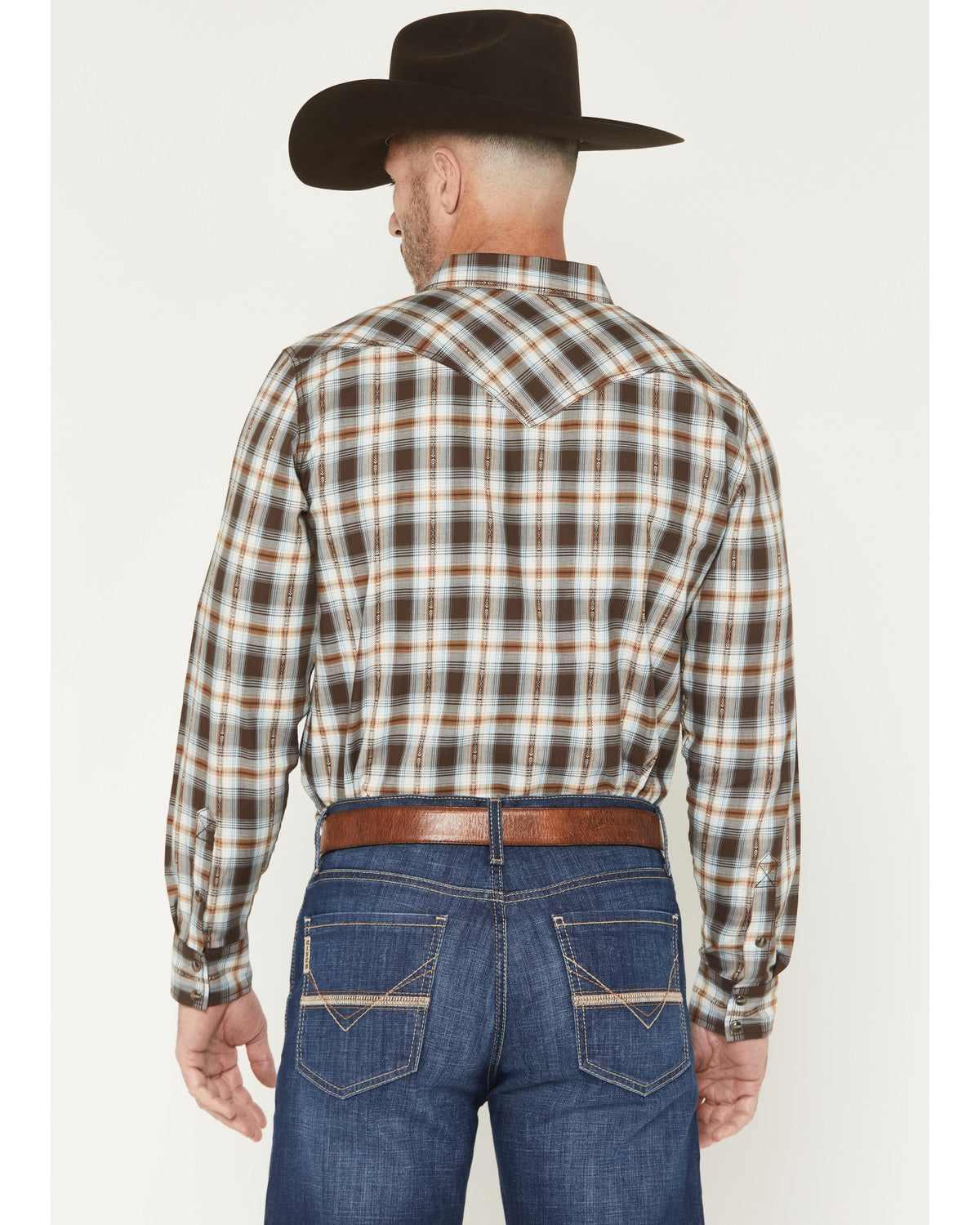 Cody James The American Cowboy Southwestern Plaid Print Long Sleeve Sn