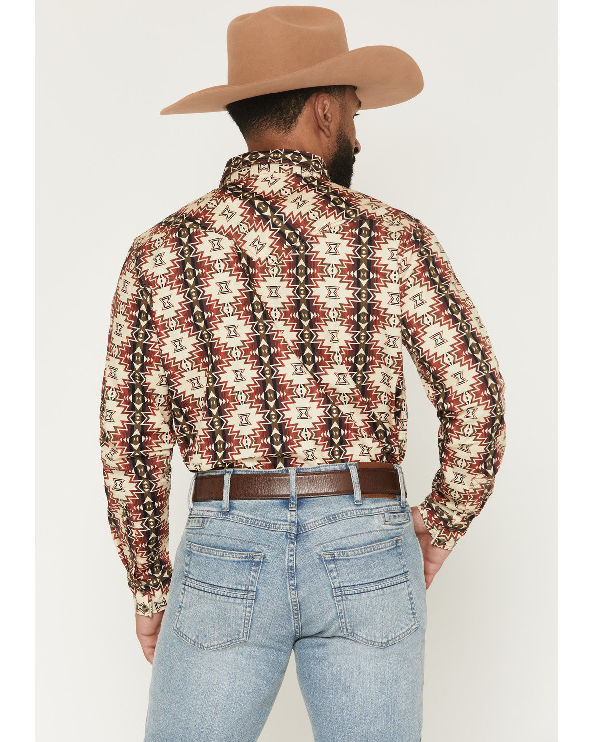 Cody James Men's Thatcher Southwestern Print Long Sleeve Snap Western