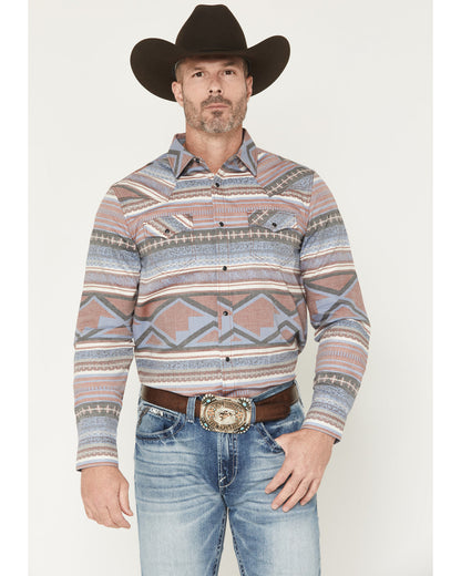 Cody James Men's Mountain Ranger Southwestern Striped Long Sleeve Snap