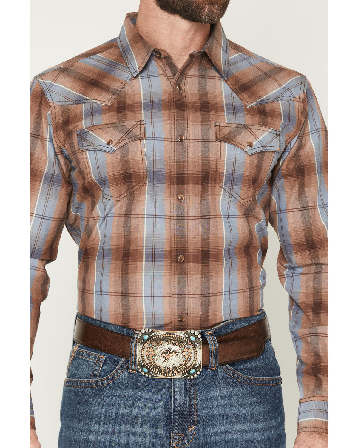 Cody James Men's Wiley Plaid Print Long Sleeve Plaid Print Long Sleeve