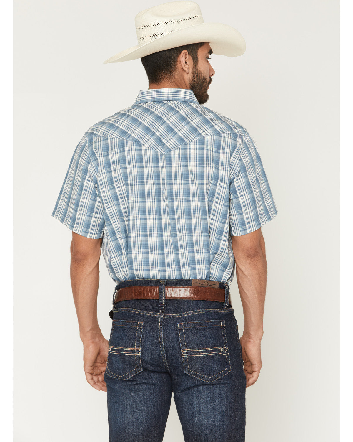 Cody James Men's Briggs Plaid Print Short Sleeve Snap Western Shirt