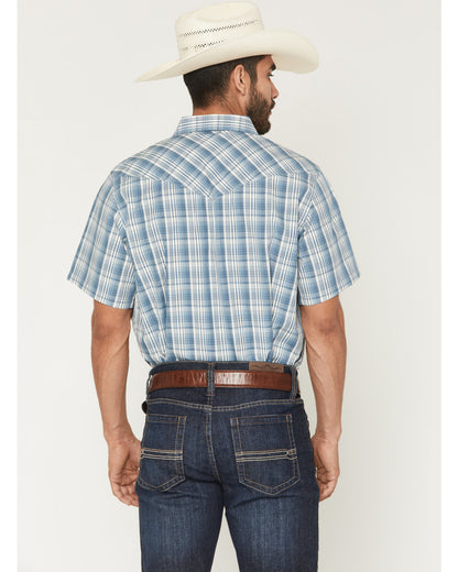 Cody James Men's Briggs Plaid Print Short Sleeve Snap Western Shirt