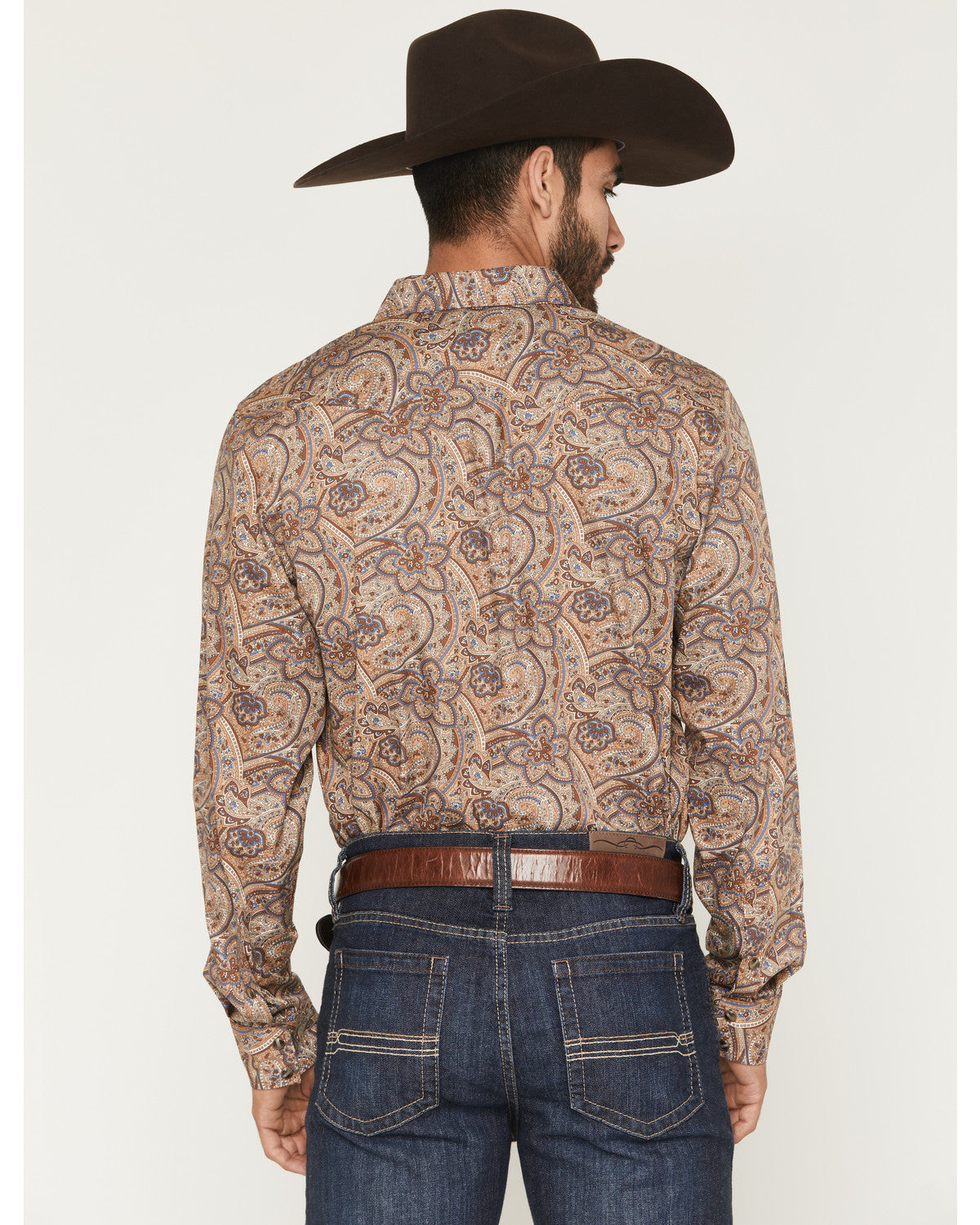 Cody James Men's Jensen Paisley Print Long Sleeve Snap Western Shirt